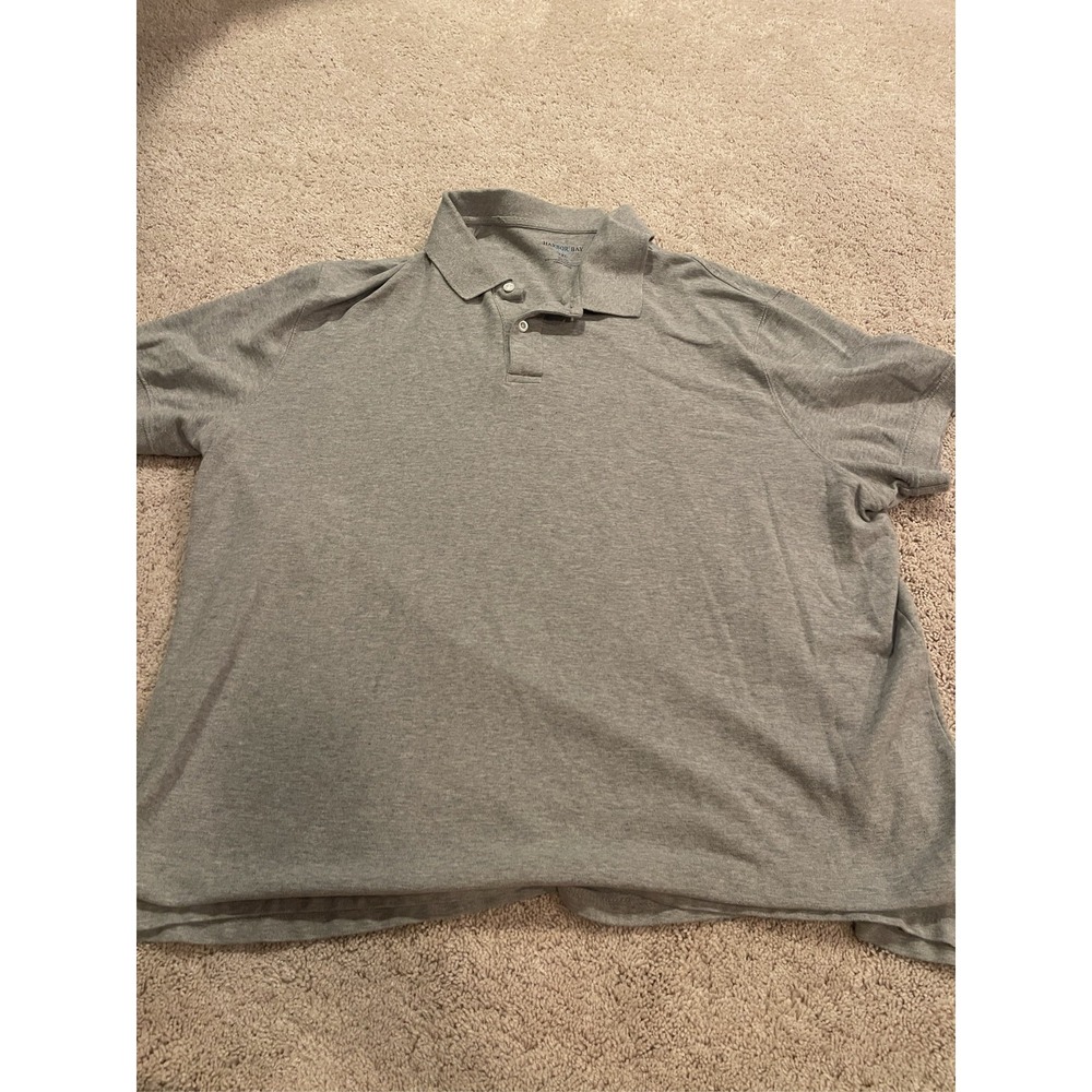 Harbor Bay Men's Polo Shirt Gray Short Sleeve Big and Tall Size 3XL